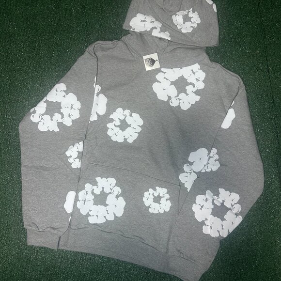 Denim Tears Hoodie Grey/White Size Small & Medium - Picture 1 of 8